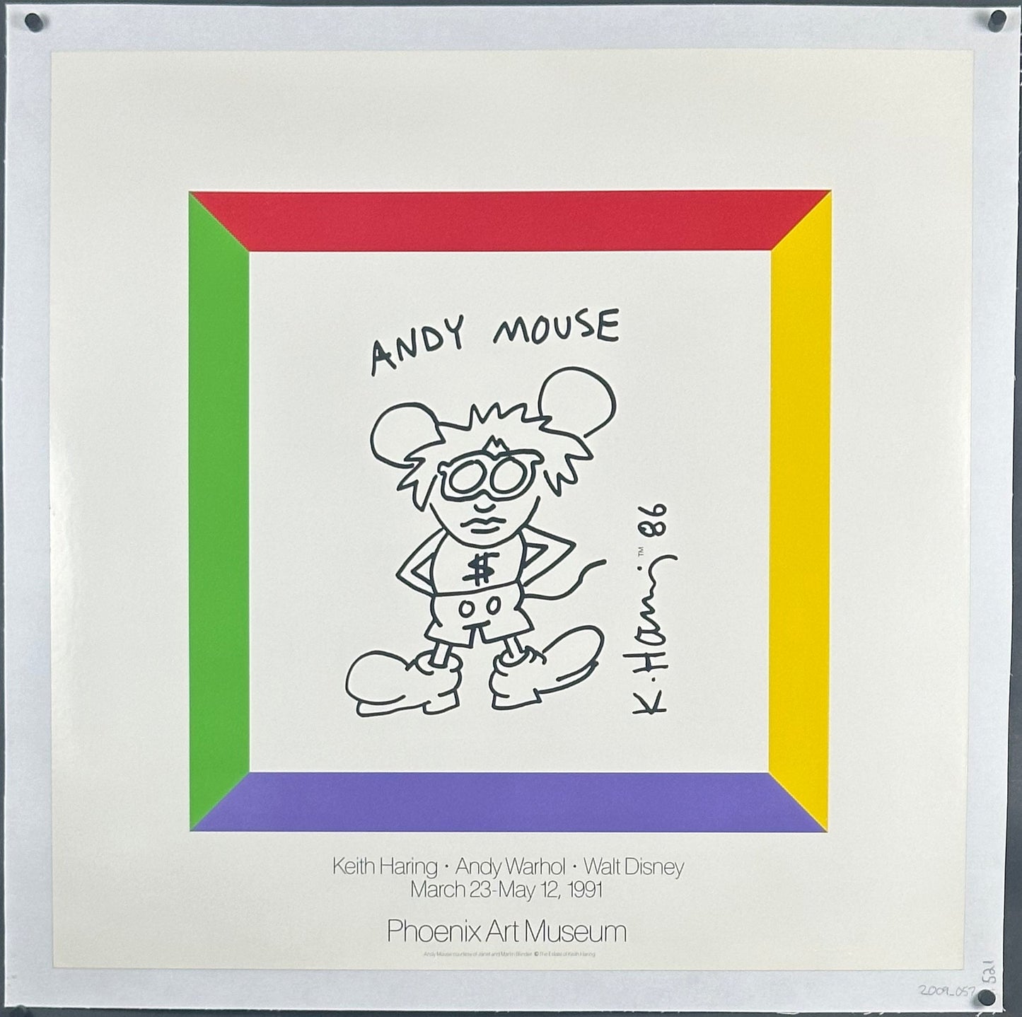 "Andy Mouse" Phoenix Art Museum by Keith Haring (1991) - posterpalace.com