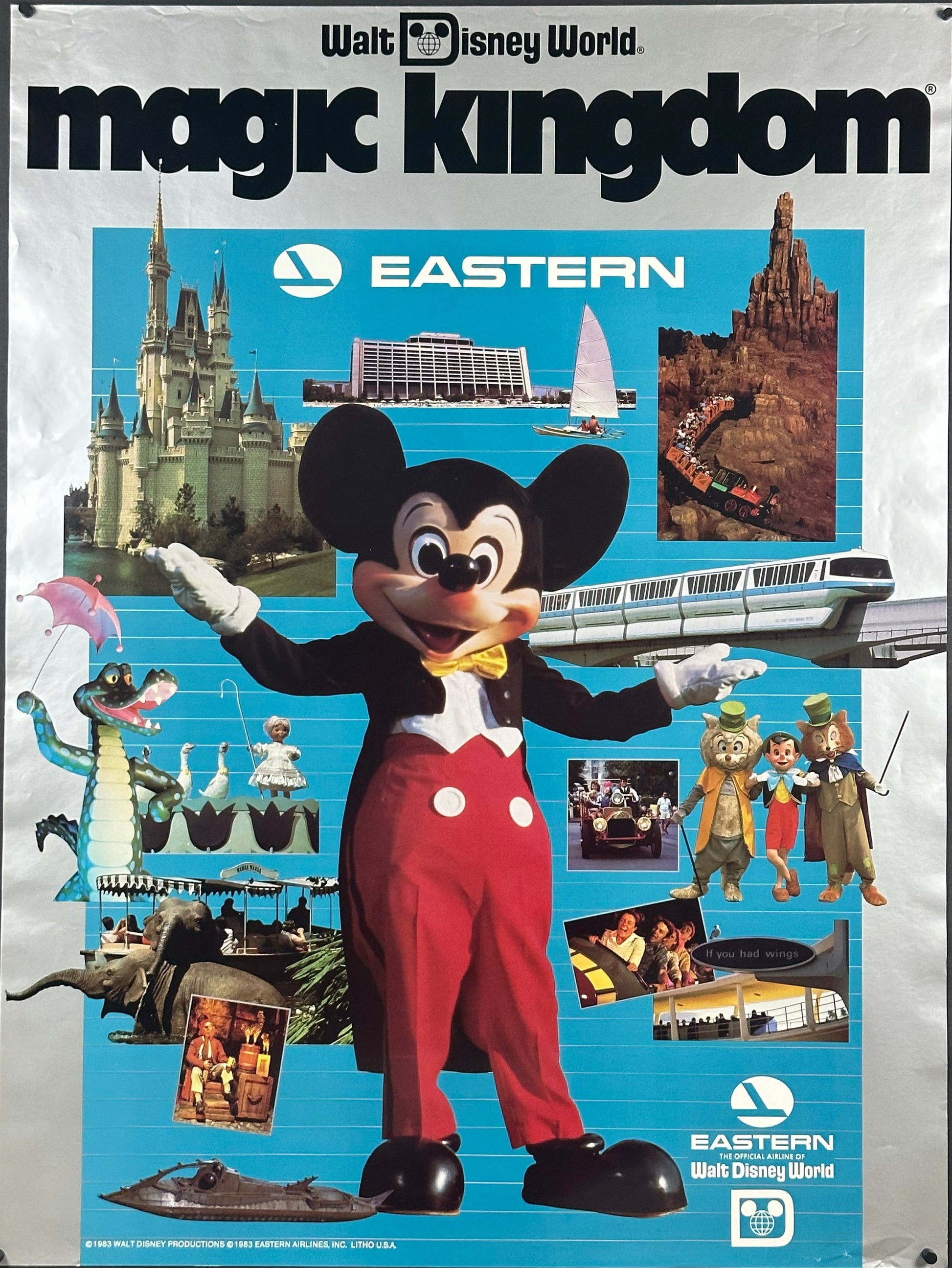 Eastern Airlines - Walt Disney World Magic Kingdom by Unknown (1983) - posterpalace.com