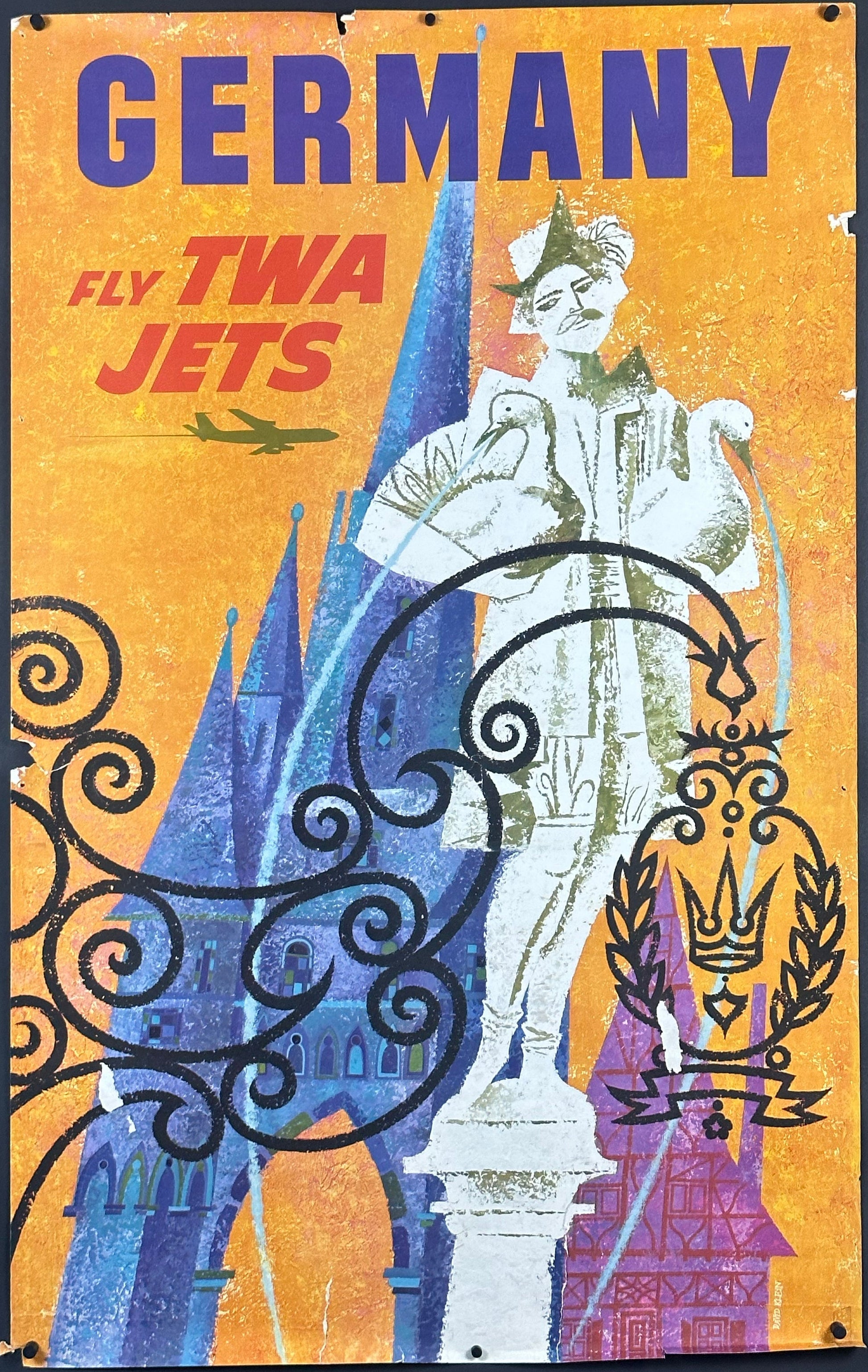 Fly TWA Jets - Germany by David Klein (c. 1960s) - posterpalace.com