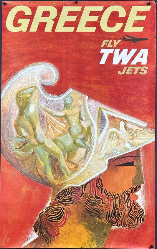 Fly TWA Jets - Greece by David Klein (c. 1960s) - posterpalace.com