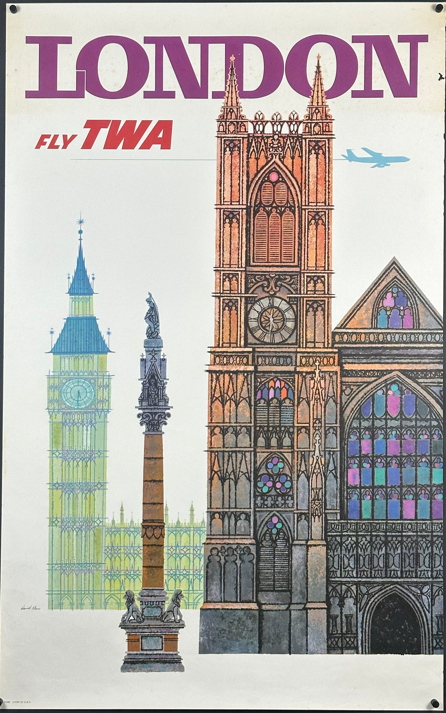 Fly TWA - London by David Klein (c. 1960s) - posterpalace.com