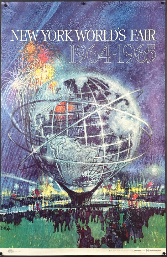 New York World's Fair "Unisphere" by Bob Peak (1961) - posterpalace.com