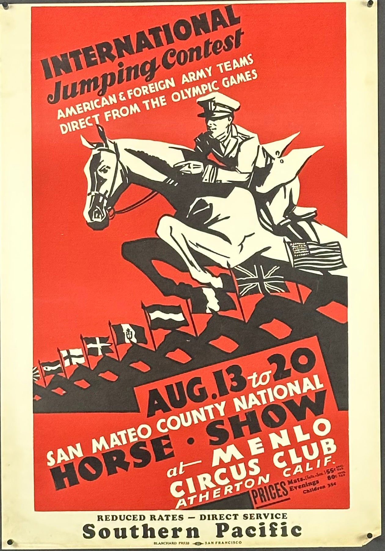 Southern Pacific Railroad - San Mateo Horse Show (c. 1930s) - posterpalace.com