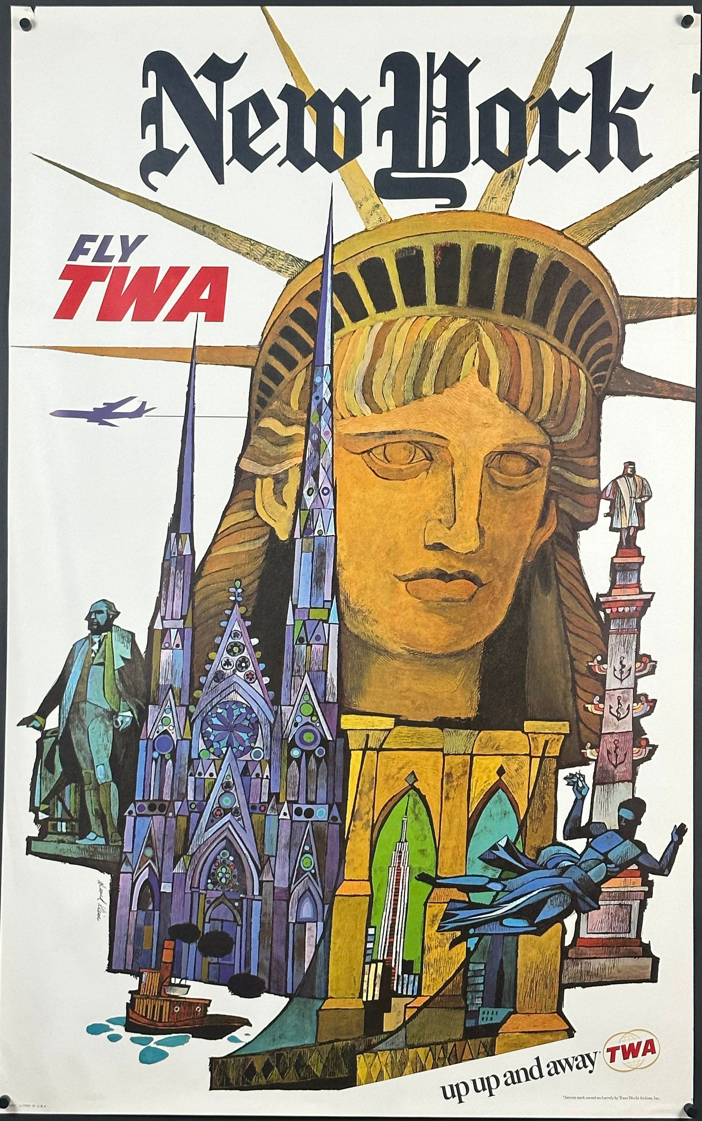 TWA - New York by David Klein (c. Late 1960s) - posterpalace.com