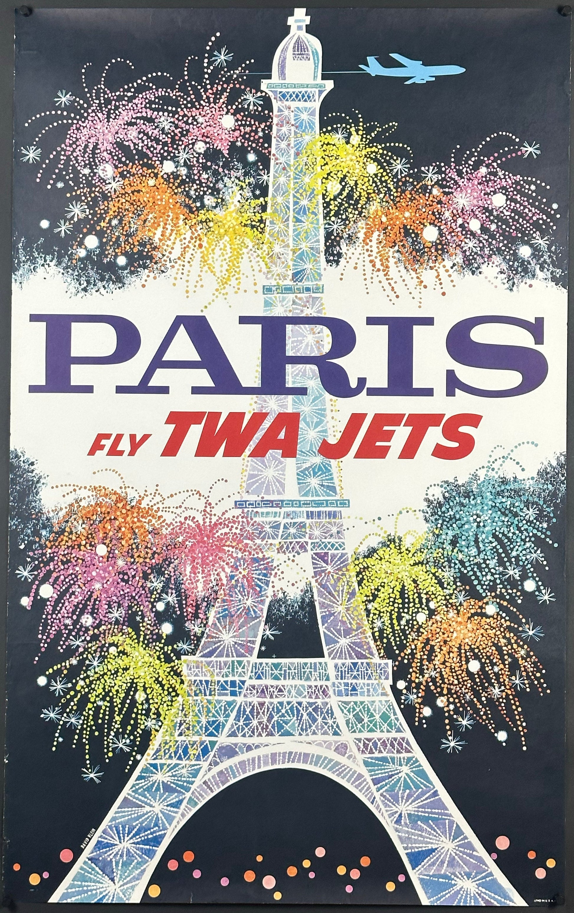 TWA - Paris "Fly TWA Jets" (Large Format) by David Klein (c. 1960s) - posterpalace.com