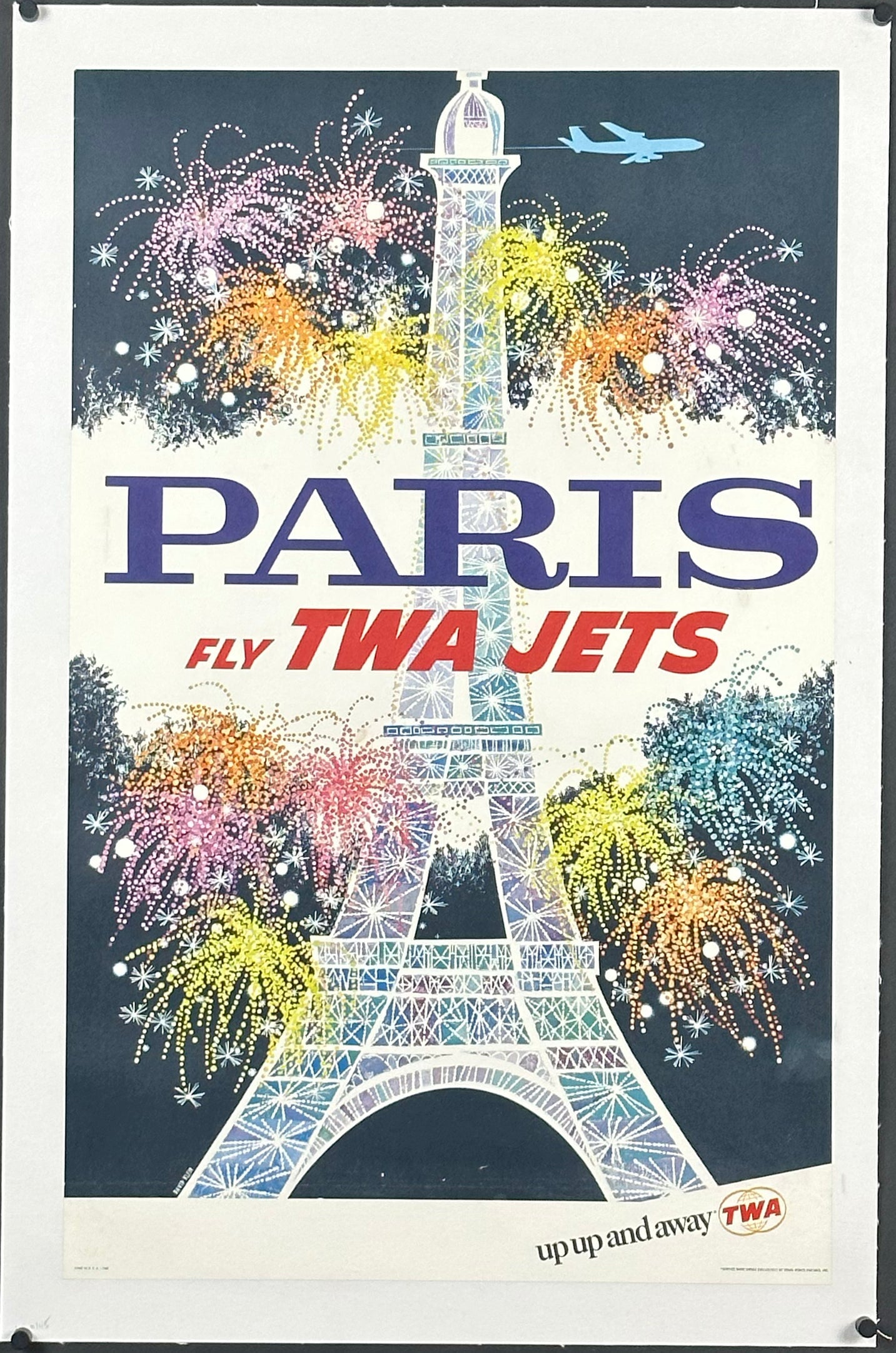 TWA - Paris "Fly TWA Jets" (Small Format) by David Klein (1967) - posterpalace.com