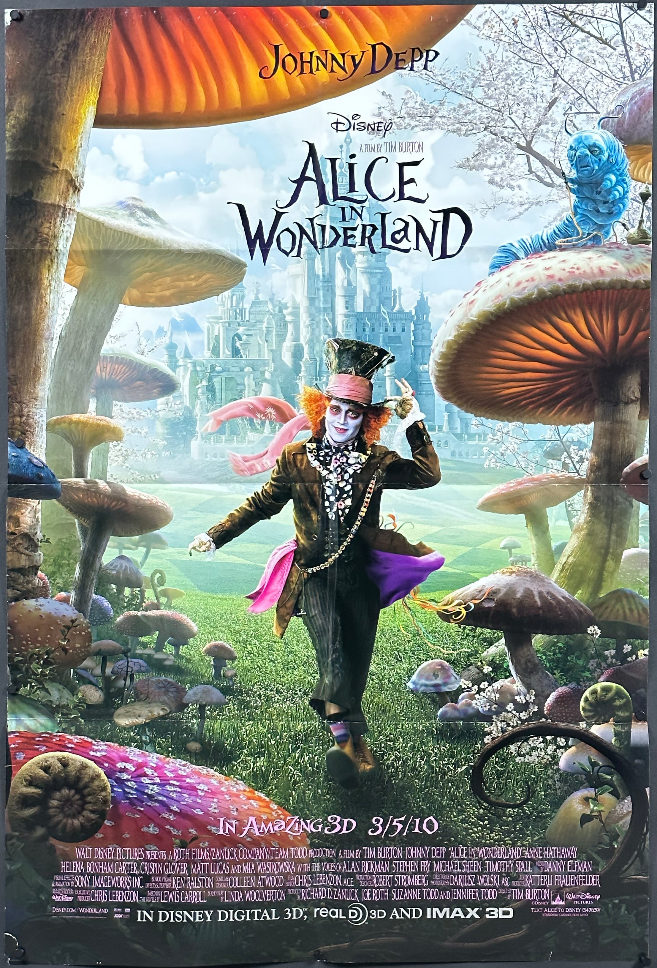 Alice In Wonderland Vintage US One Sheet (2010) - ORIGINAL RELEASE ...