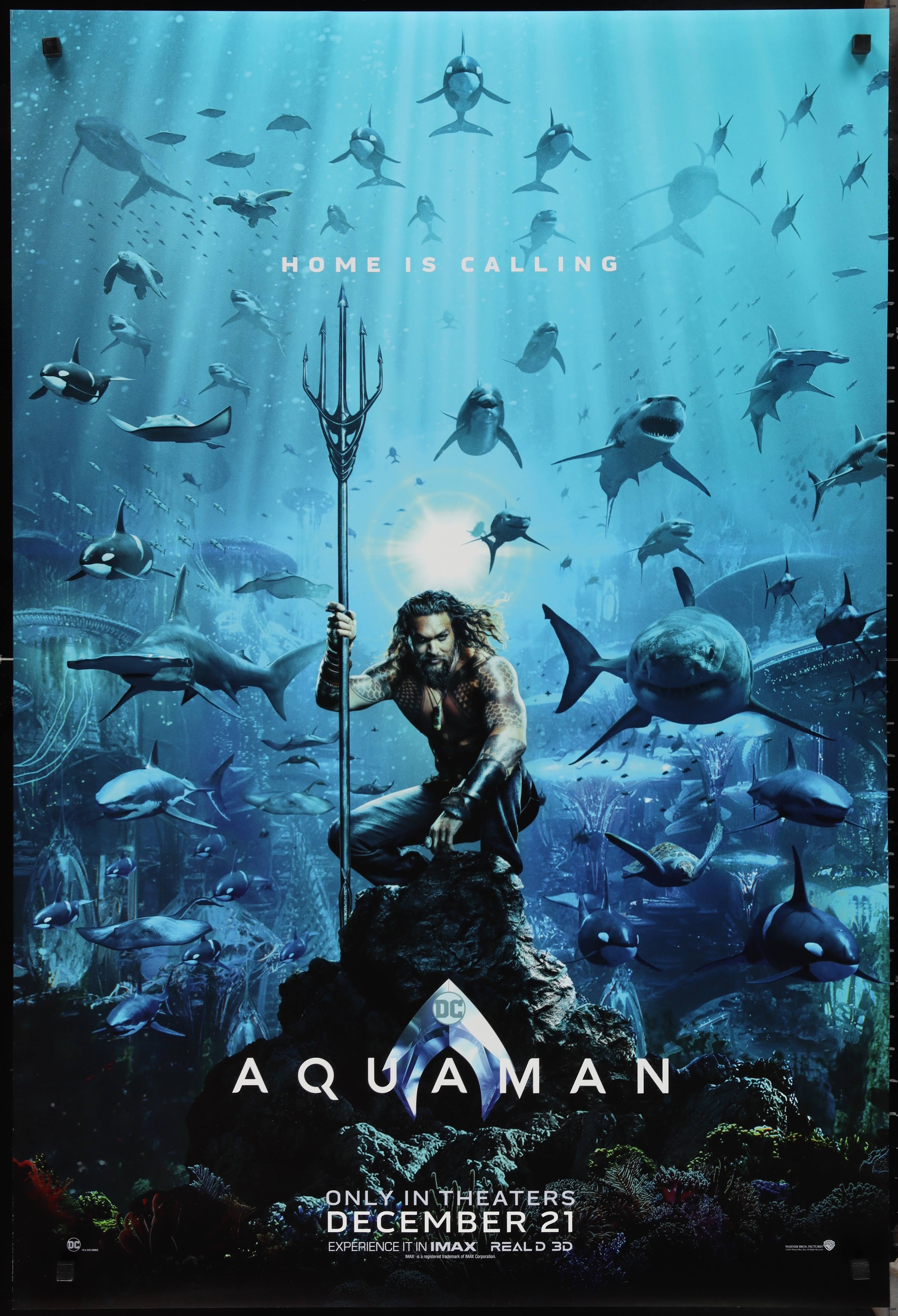 Aquaman Vintage US One Sheet Teaser Style 2018 ORIGINAL