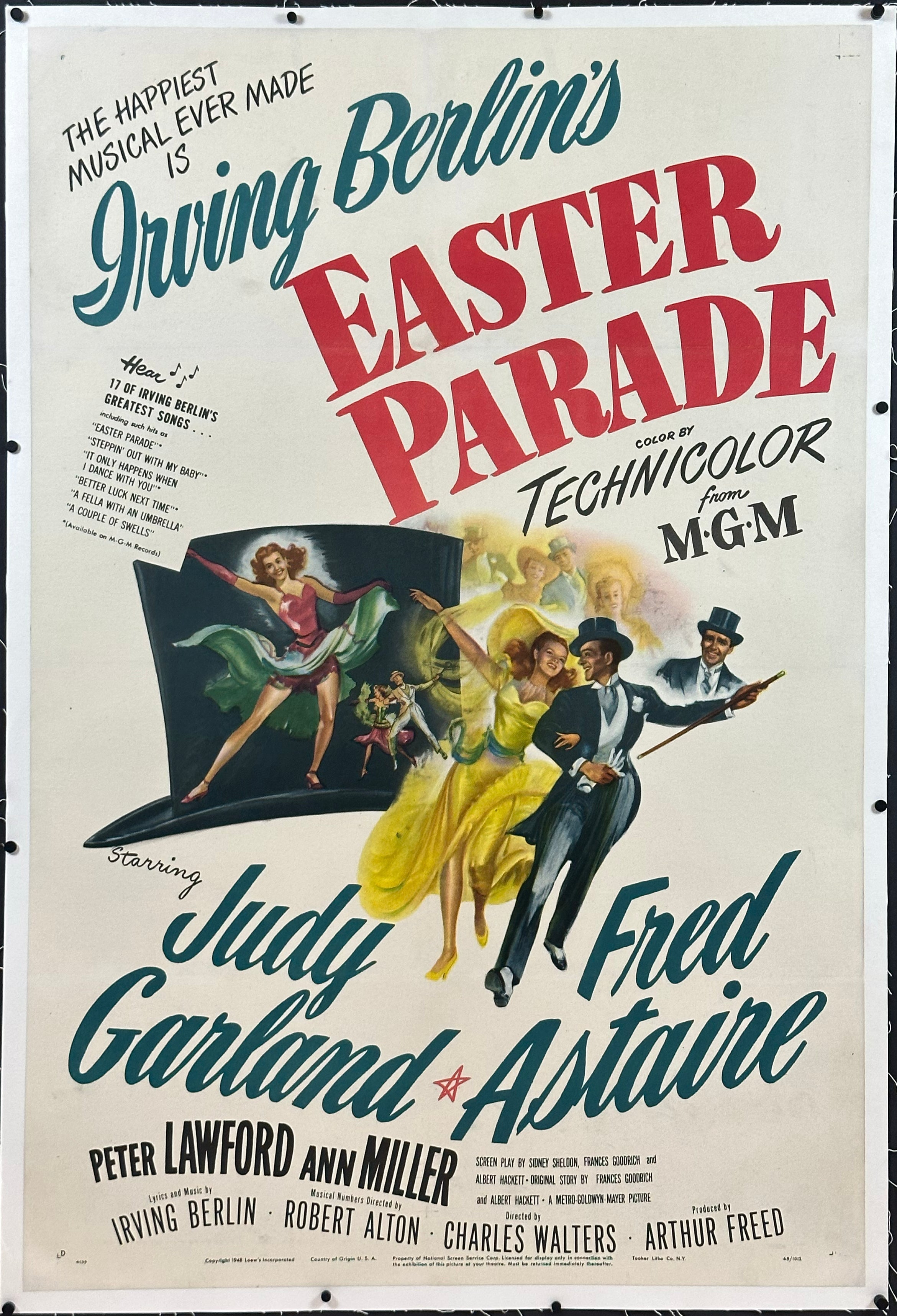 Easter Parade Vintage US One Sheet Style D (1948) - ORIGINAL RELEASE ...