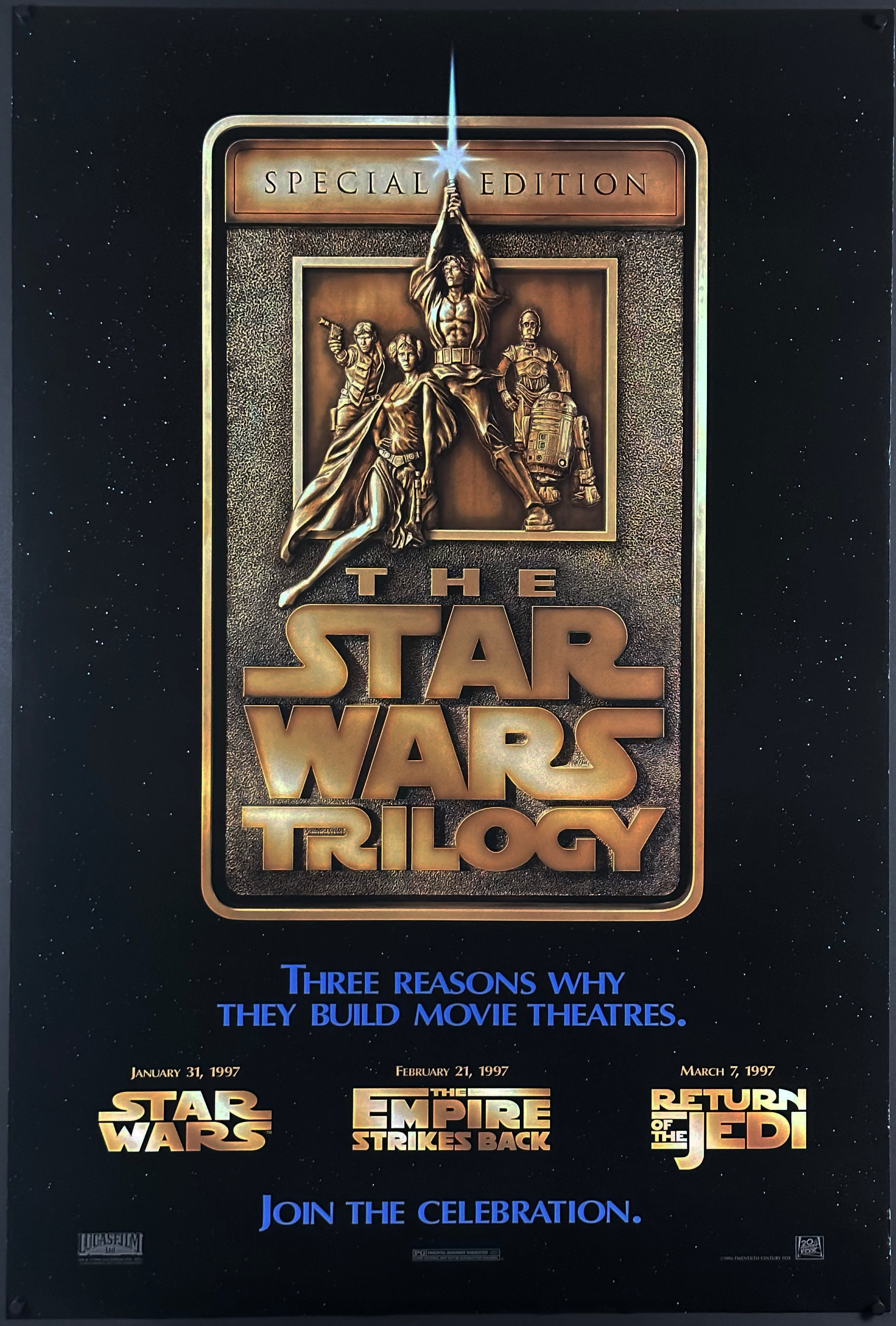 Star Wars Episode IV A New Hope Vintage US One Sheet Trilogy