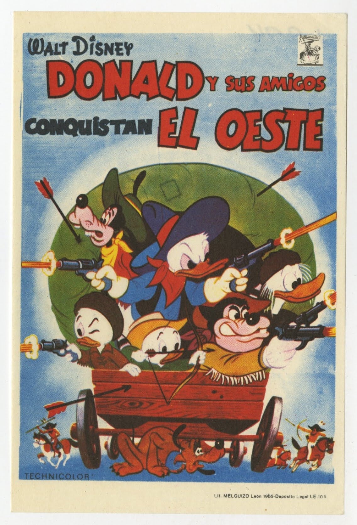 Walt Disney's Donald Duck Goes West Spanish Herald (1965) - ORIGINAL RELEASE - posterpalace.com