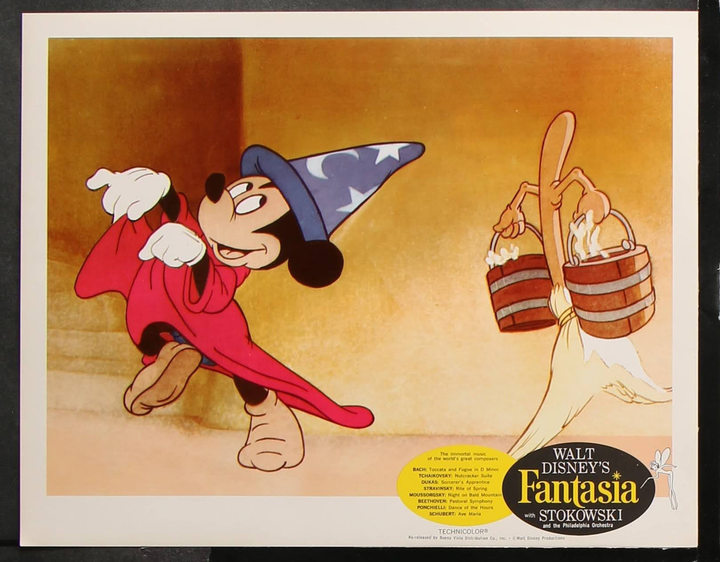 Walt Disney's Fantasia US Complete Lobby Card Set w/ Envelope (R 1963) - posterpalace.com