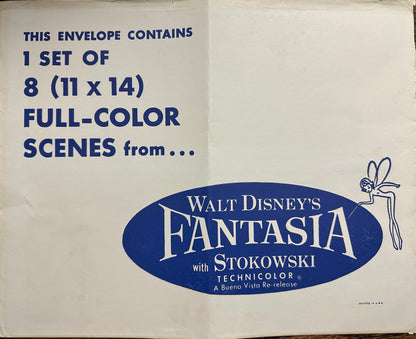 Walt Disney's Fantasia US Complete Lobby Card Set w/ Envelope (R 1963) - posterpalace.com